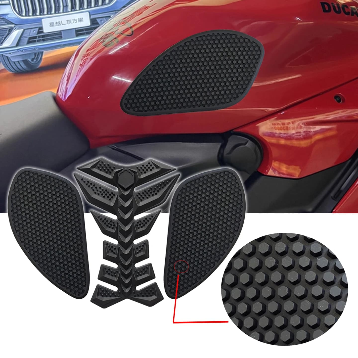 For Ducati Panigale V2 V2S 899 959 1199 1299 Streetfighter V2 V2S V2 Universal Motorcycle Stickers Tank pad Side pads Knee pads
