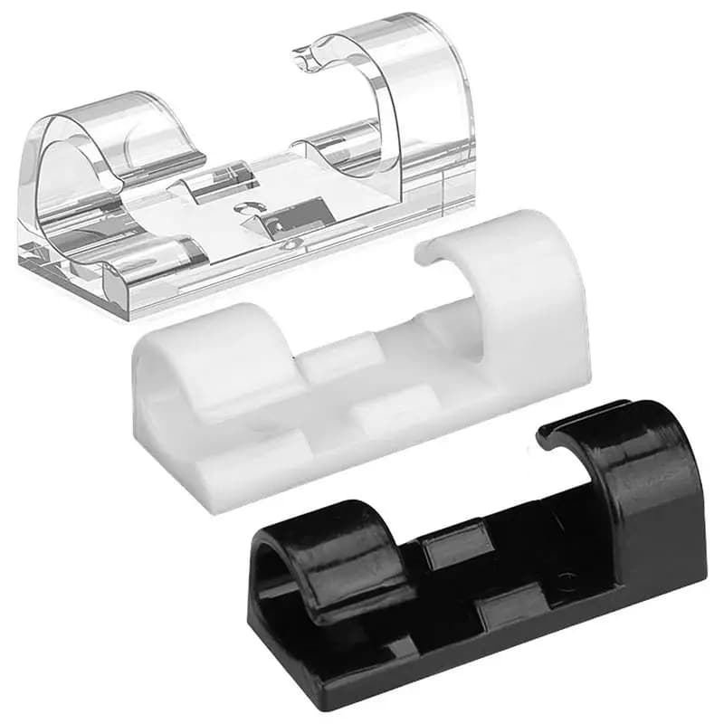20 Pcs fermacavi Organizer portacavi autoadesivo gestione del cavo morsetto fisso ordinato Clip per linee auricolari Home Office