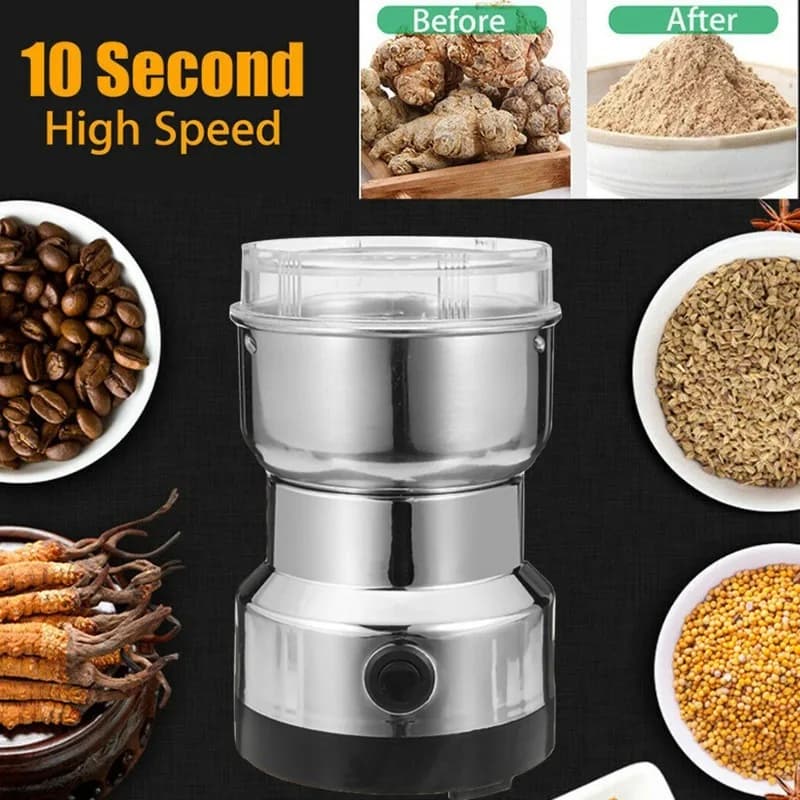 Electric Grinder Four Edged Blade Kitchen Cereal Nuts Beans Spices Grains Grinder Machine Multifunctional Home Coffee Grinder