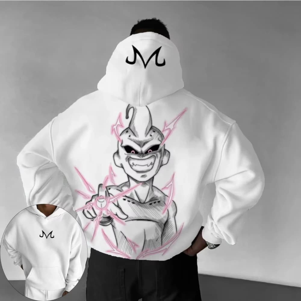 Dragon Ball Men's Hoodie Sweater Majin Buu Japan Anime Summer Autumn Trend Boys Children's Long Sleeve Parent-Child Wear