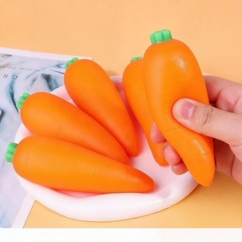 t-selling Carrot Stress Relief Squishy Play Dough - TPR Simulation Fruit and Vegetable Flour Balls Stress Release Toy