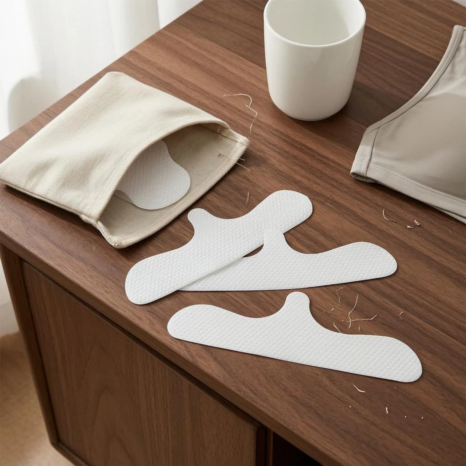 20 Pezzi di Assorbenti per Sudore Sottoseno in Tessuto Non Tessuto, Monouso, con Texture Perlata, Accessorio per Biancheria Intima Femminile Sagomato