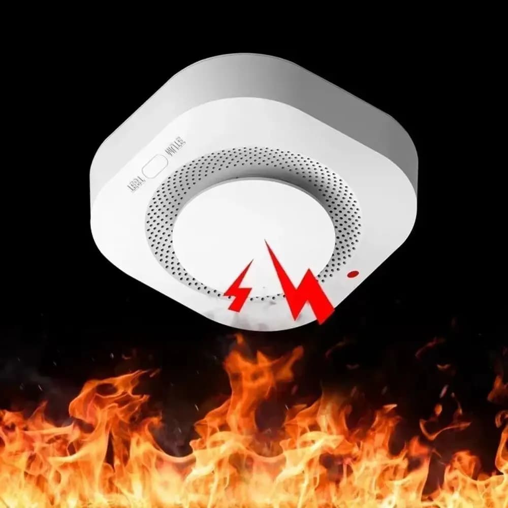 Wireless Smoke Detector Alarm Replaceable Sensor Loud Sound Alarm Fire Alarm Sensor Light Alarm Waterproof Smoke Fire Detector