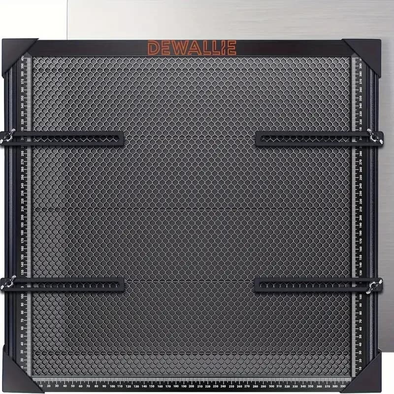 DEWALLIE Honeycomb laser bed with appliance, 18,5x17,32x0,87' honeycomb work table for laser diodes D1 and D1 Pro and