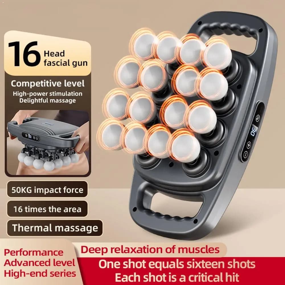 16-head stripper Body massage gun with high frequency vibration Back and waist massage neck Massage