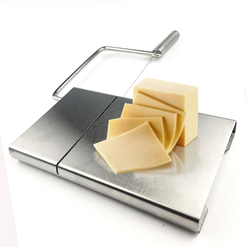 Cooking Tools for Slicing Stainless Steel Cheese with Spare Cutting Wire Sausage and ham knife - Essential kitchen accessory