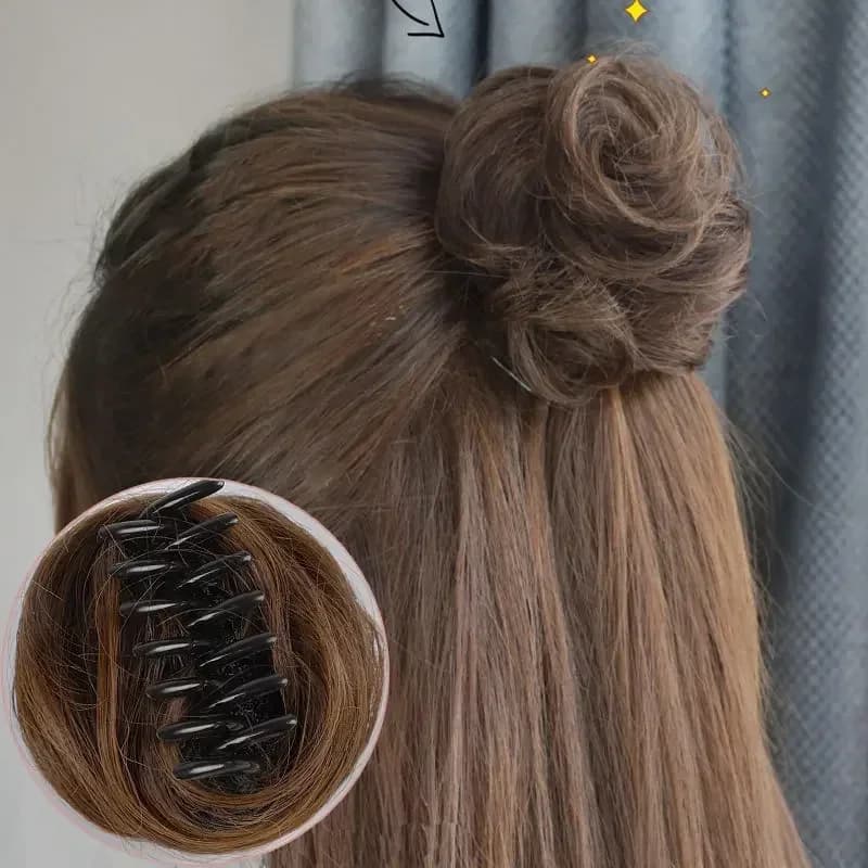 Fermaglio per capelli a coda di cavallo sintetico da donna, per creare chignon, per ragazze, per capelli lisci, per feste, accessori fai da te per lo styling