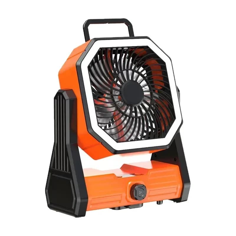 Portable USB Rechargeable Camping Fan 360 Rotatable LED Tent Light Long Battery Life Hook for Outdoor Night Fishing Emergency