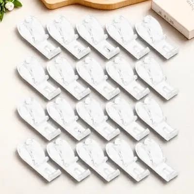30 Parts Transparent Hooks for Roller Blinds, Clips for Chains, Cable Guides, Hooks for Curtains with Chain Fixing
