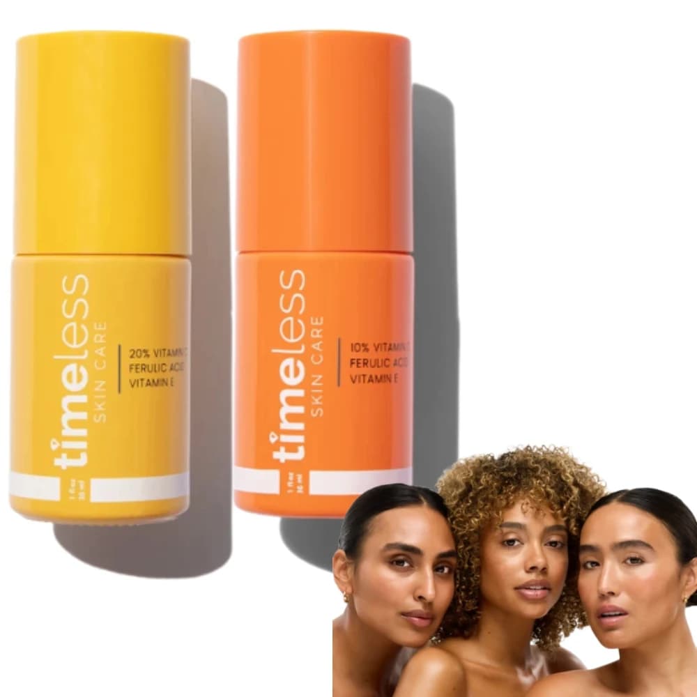 Timeless 10% Vitamin C + E Ferulic Acid Serum & 20% Antioxidant Essence 30ml, for Brightening, Even Skin Tone, Defend & Smooth