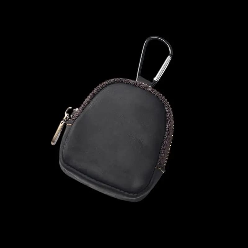 PU Leather Coin Purse Retro Small Zipper Pouch For Coins Earphones Accessories Bag Pendant