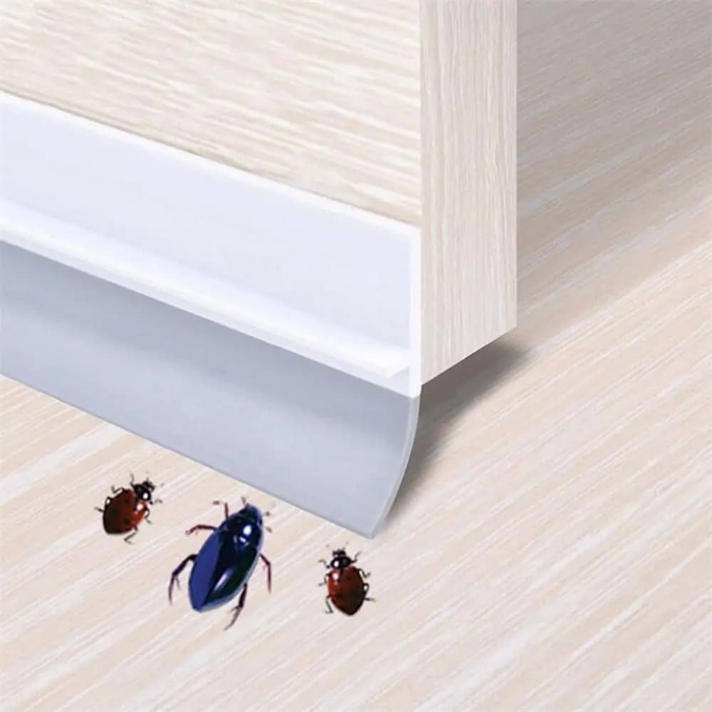 New PVC Door Seal Strip Flexible Soundproof Weatherstrip Self Adhesive Windproof Door Draft Stopper Window