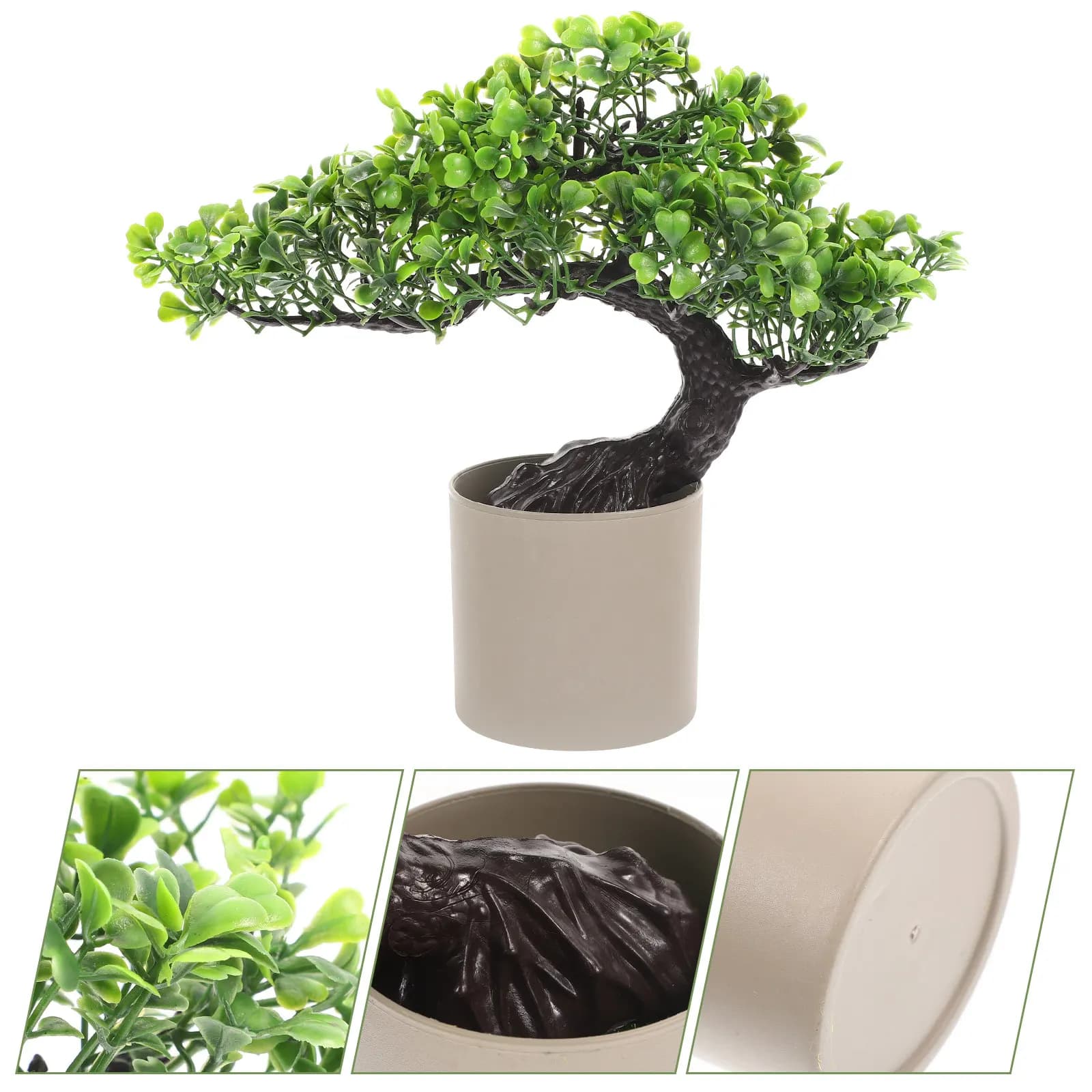 Realistic Artificial Pine Bonsai Tree Simulation Welcoming Pine Plant for Home Office Living Room Desk Decor Indoor Outdoor