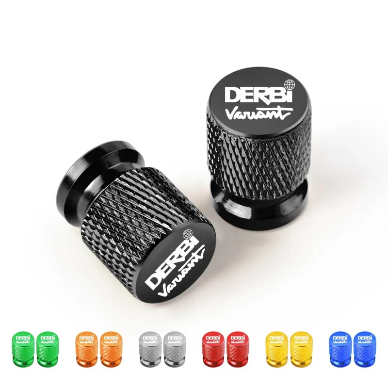 2PCS Moto CNC Valvola della gomma Porta Aria Stelo Tappo di Copertura Spina Accessori Per DERBI DERBI VARIANT SPORT R