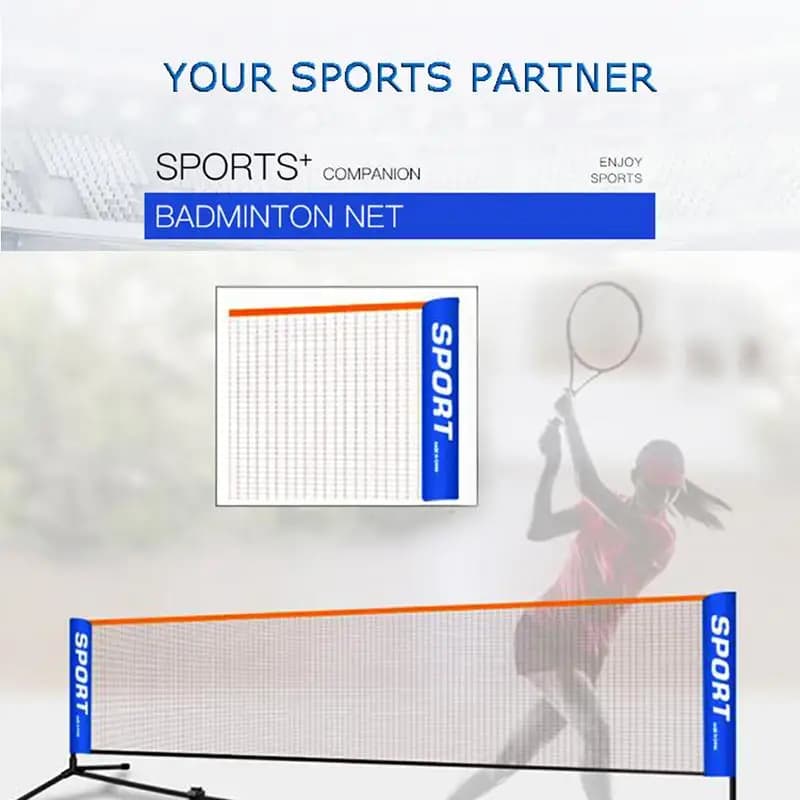 3.1/4.1/5.1/6.1M Portable tennis net for badminton Sports net for pickleballs Tennis Football Volleyball Training Networks for outdoor sports