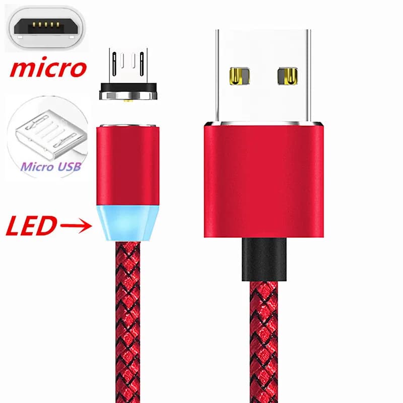 Cavo micro USB magnetico LED V8 caricabatterie Microusb per Samsung galaxy A10 A2 Core J4 J6 J8 Oukitel C8 K8 telefono cellulare Android
