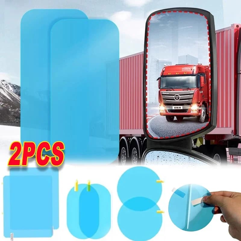2 pezzi per camion specchio nano pellicola antipioggia HD finestra laterale in vetro pellicola protettiva impermeabile antiriflesso telescopico accessori auto