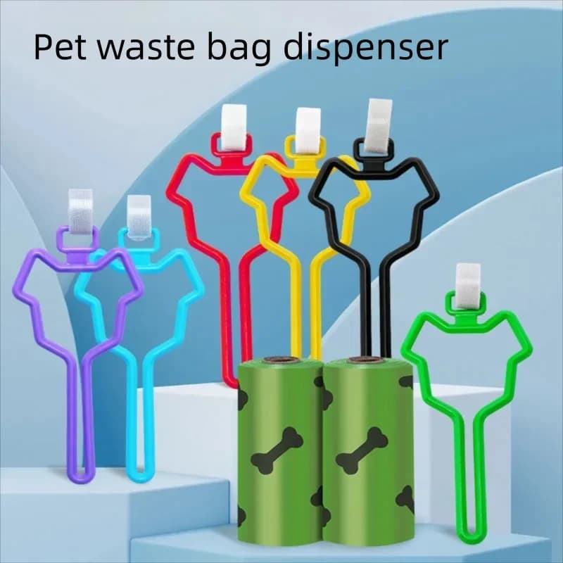 Porta Sacchetti per Escrementi di Cane, Dispenser per Sacchetti per Cani, Supporto per Sacchetti per Animali Domestici da Guinzaglio, Contenitore per Sacchetti per Rifiuti di Animali, Accessori per la Pulizia del Cane