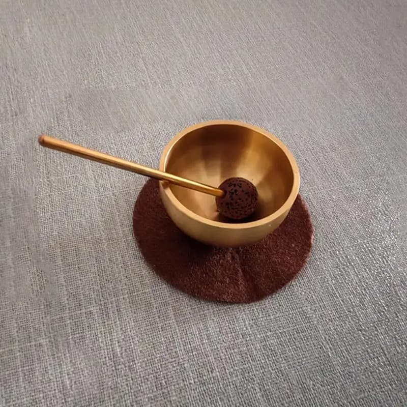 Singing Bowl Sound Bowl Set with Mallet and Cushion for Meditation Portable Handcrafted Spiritual Desktop Decoration for Yoga