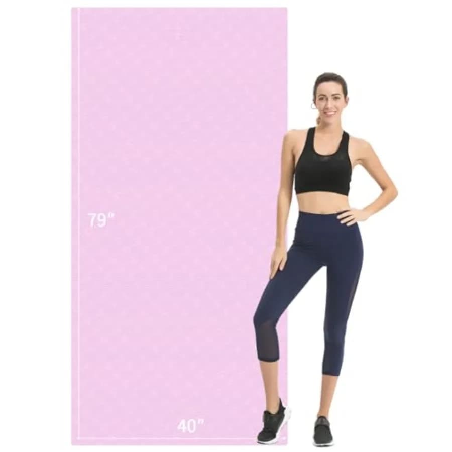 Home gym yoga mat: TPE material, black, extra-thick 1/2-inch non-slip surface for yoga, pilates, fitness workouts