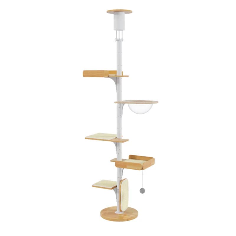 Cat climbing frame Tongtian pillar wrought iron household small apartment does not occupy an area, DIY cat tree space capsule ca