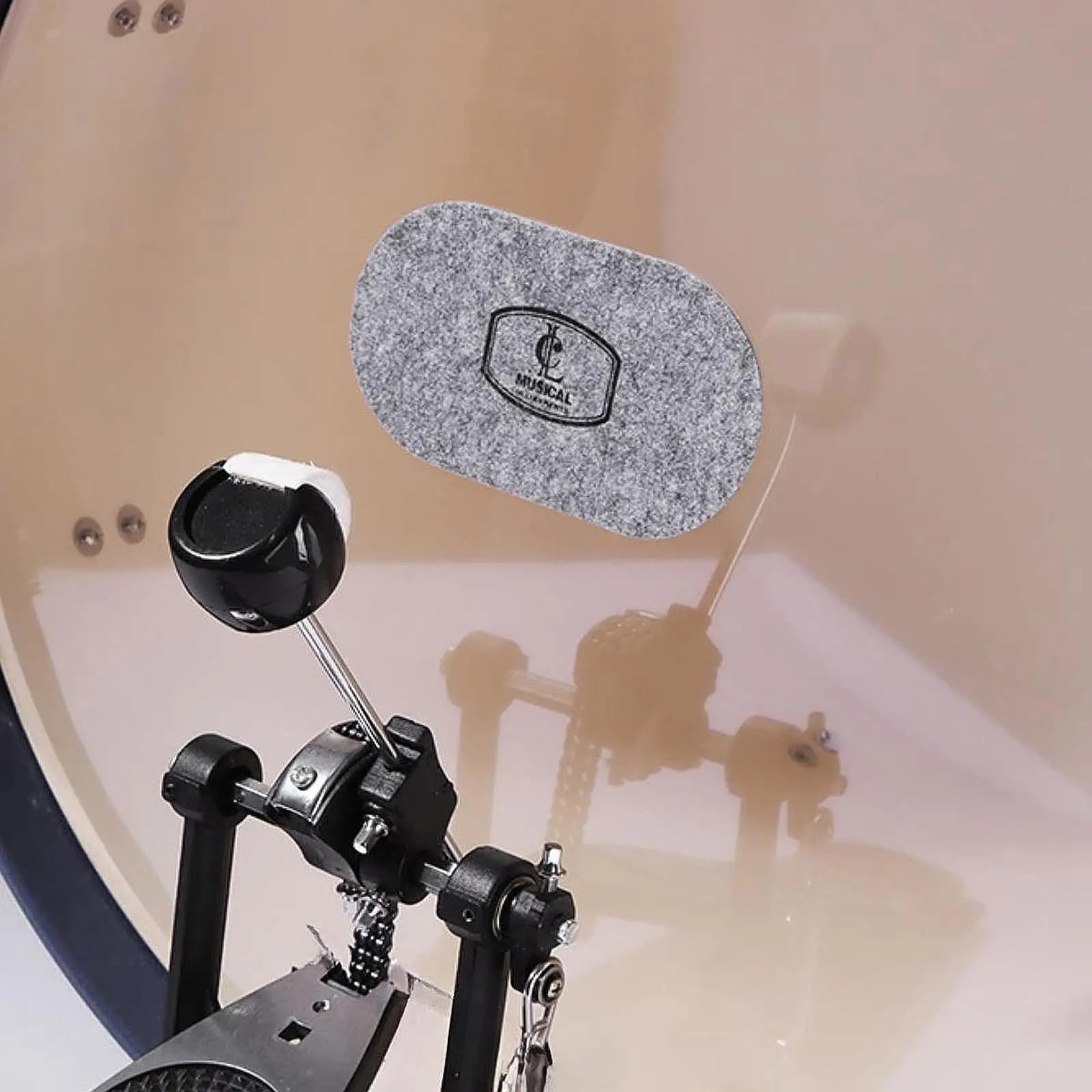Protezione per Pedale Batteria, Patch Antiusura per Grancassa, Sostituzione Pad Mute per Pelli di Batteria