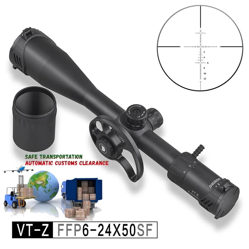 Telescopio da esterno montato sulla parte anteriore DISCOVERY-VT-Z 4-16X50SF con forte resistenza agli urti