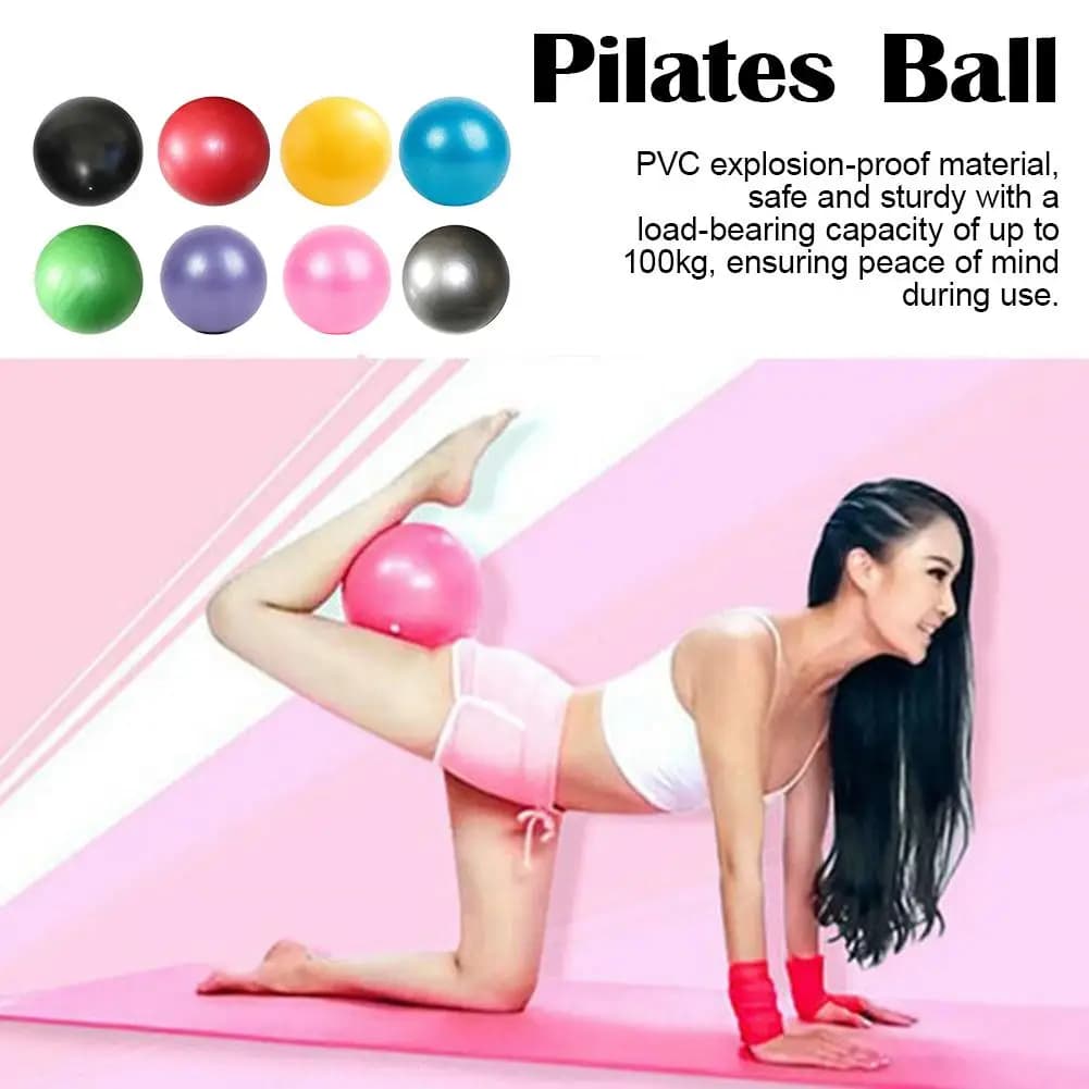 25 cm Anti-scrupulous Pilates Ball - Anti-slip Matt PVC Exercise Ball for Balance Exercises, buttocks and Cores, Yoga, Gym, Fitness