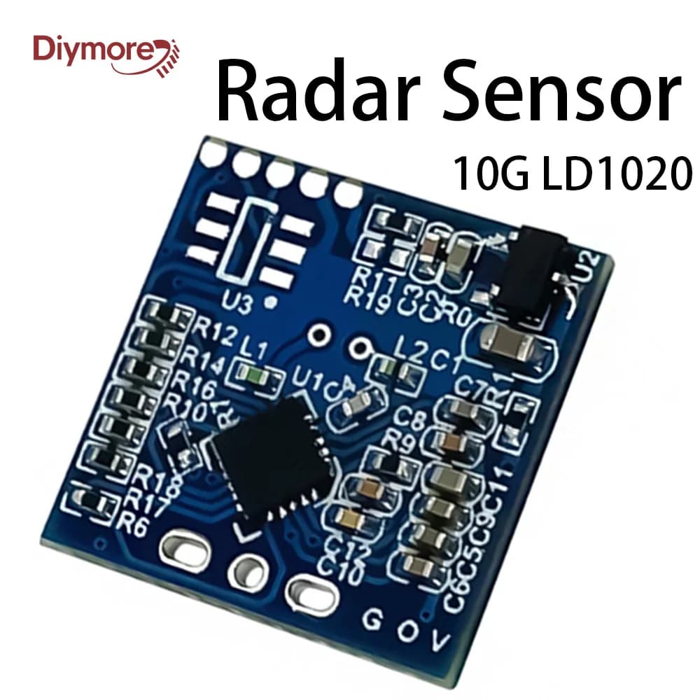 Modulo sensore radar a microonde 10G LD1020 Modulo sensore interruttore a induzione di movimento a distanza di rilevamento 2-8M