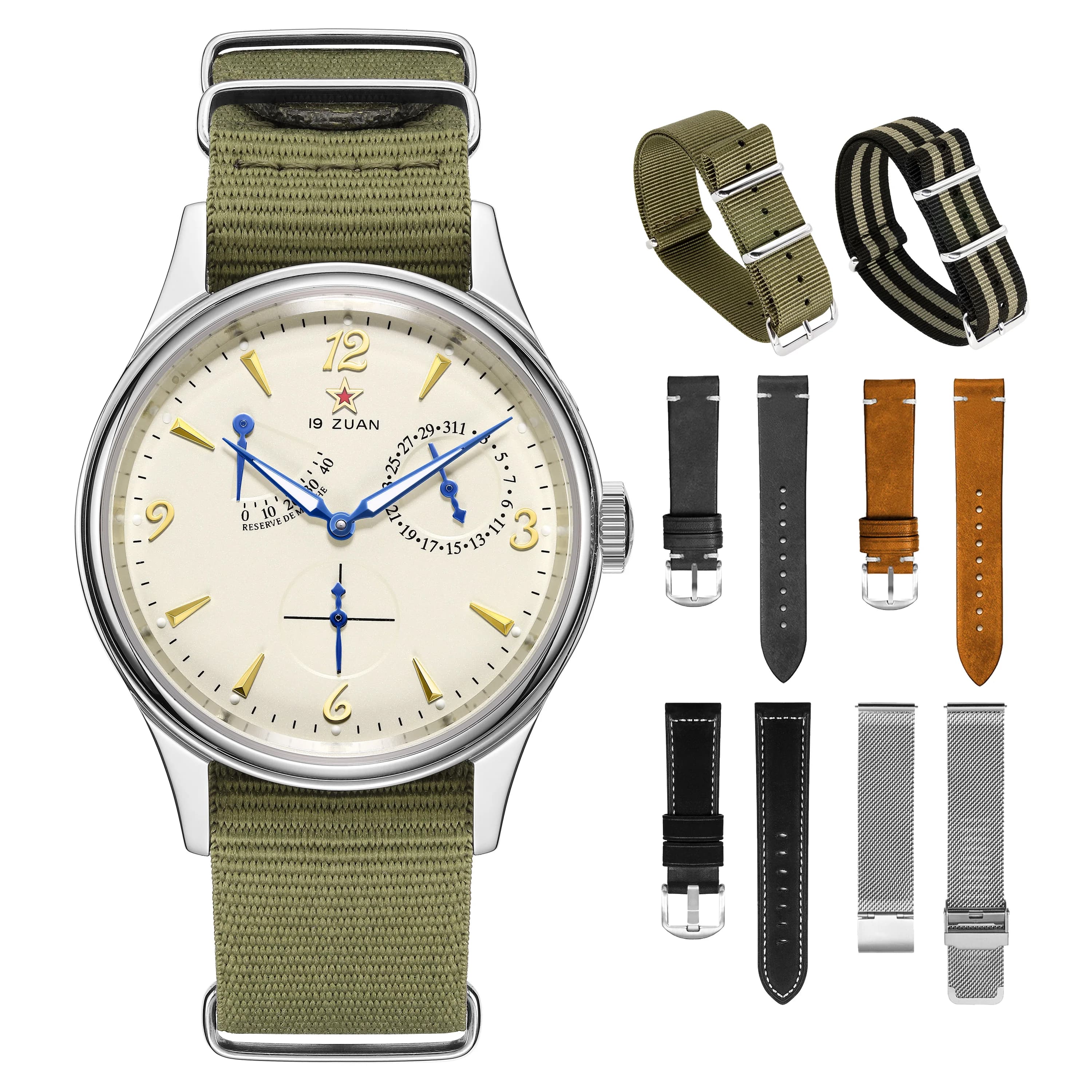 New Watches Seagull 1963 ST1780 Movement 40mm Men's Watch Mechanical Automatic Wrist Watch Waterpoorf Retro with 19 zuan 5ATM