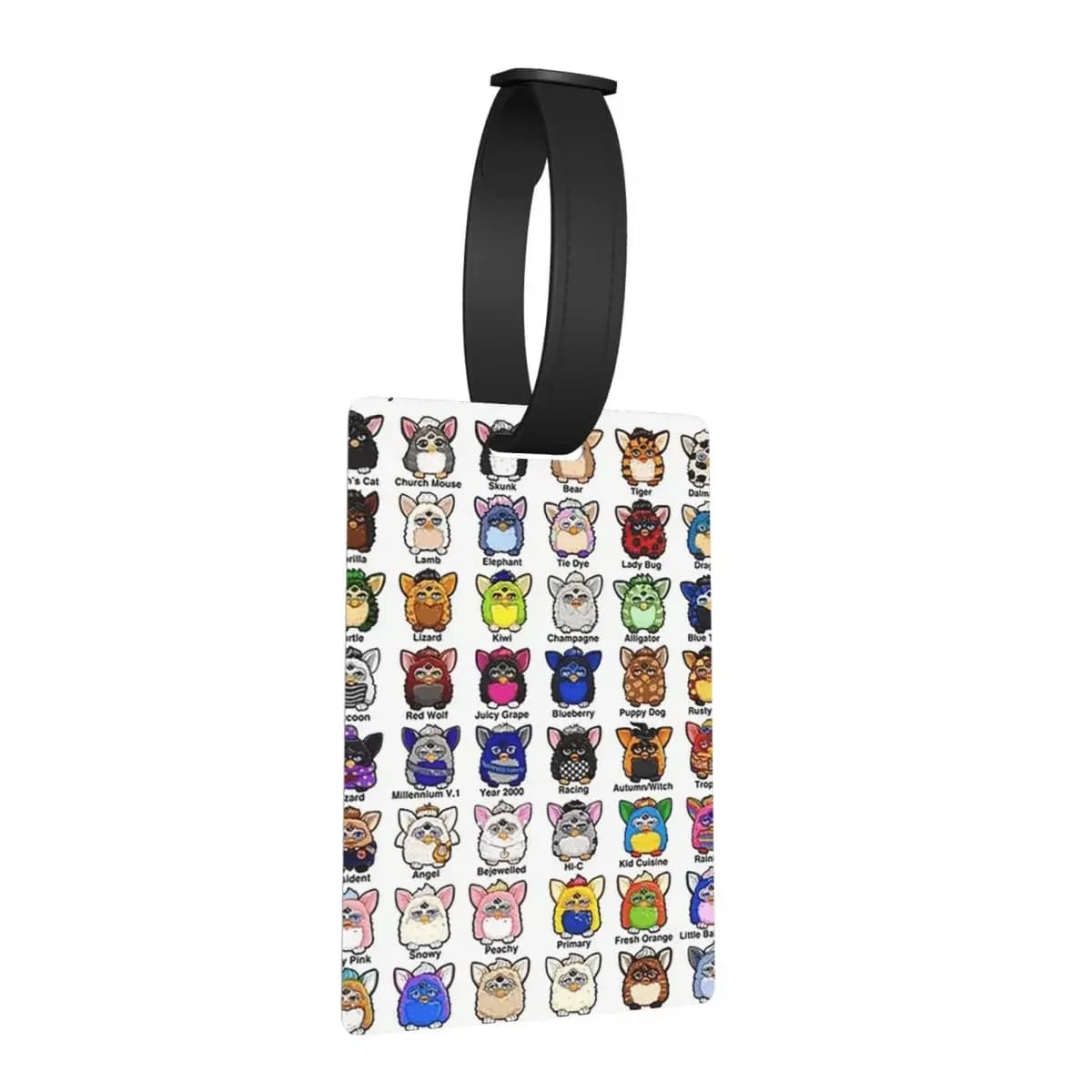 Collezione Furby Etichette per bagagli Accessori per valigie Viaggio Carino Bagagli Etichetta d'imbarco Porta etichette ID Nome Indirizzo