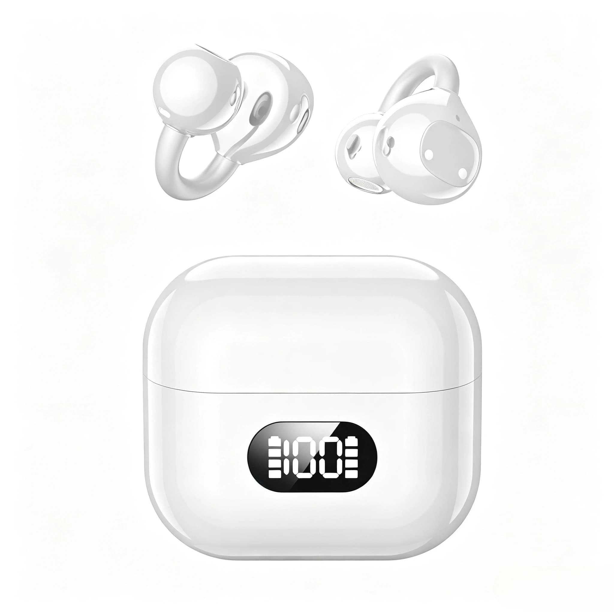 Wireless Bluetooth Ear Clip Open Ear Headphones Touch Control Earbuds with Stereo Sound Portable Headset for Sports Music