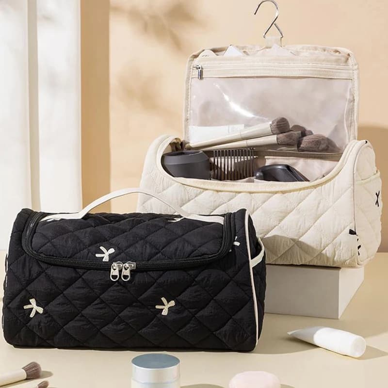 Borsa da toilette portatile da appendere Borsa da toilette portatile con gancio per appendere Borsa per asciugacapelli Borsa da viaggio in tessuto per organizer