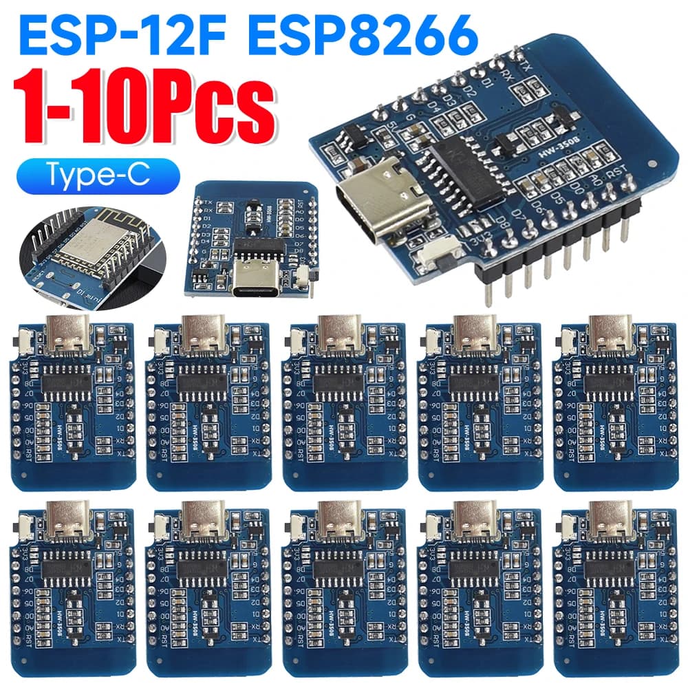 1-10 pz Tipo-C D1 Mini NodeMcu ESP8266 ESP-12F Mini NodeMCU Lua 4M Byte Modulo WiFi Modulo WiFi Wireless per Arduino