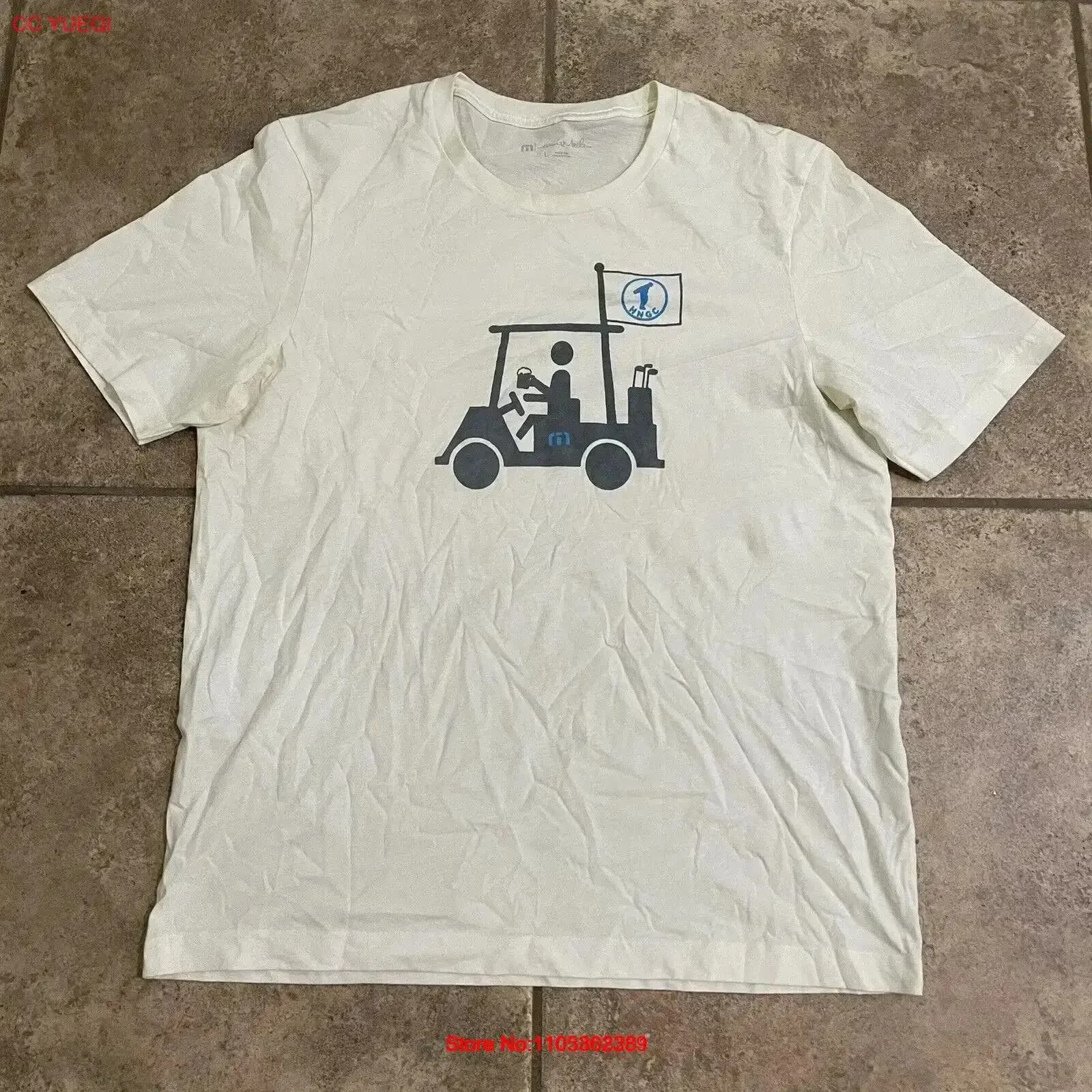 T-shirt grafica Travis Mathew Golfing da uomo, taglia L, vintage, effetto lavato, per uso quotidiano, traspirante, elasticizzato, vintage