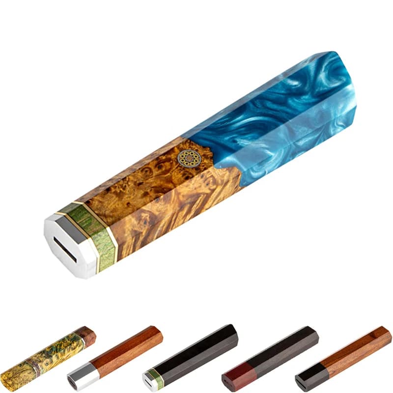 Manico per coltello da cuoco fai da te in legno massello durevole ristorante cucina di casa affettare damasco manico per coltello giapponese sostituire gli accessori