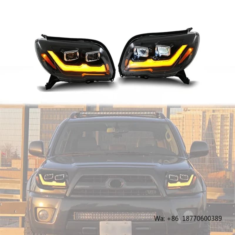 LUMA New Replacement LED Double Projector Headlights Led Headlamps for 4th GEN 2003-2009 toyota 4runner Hilux Surf