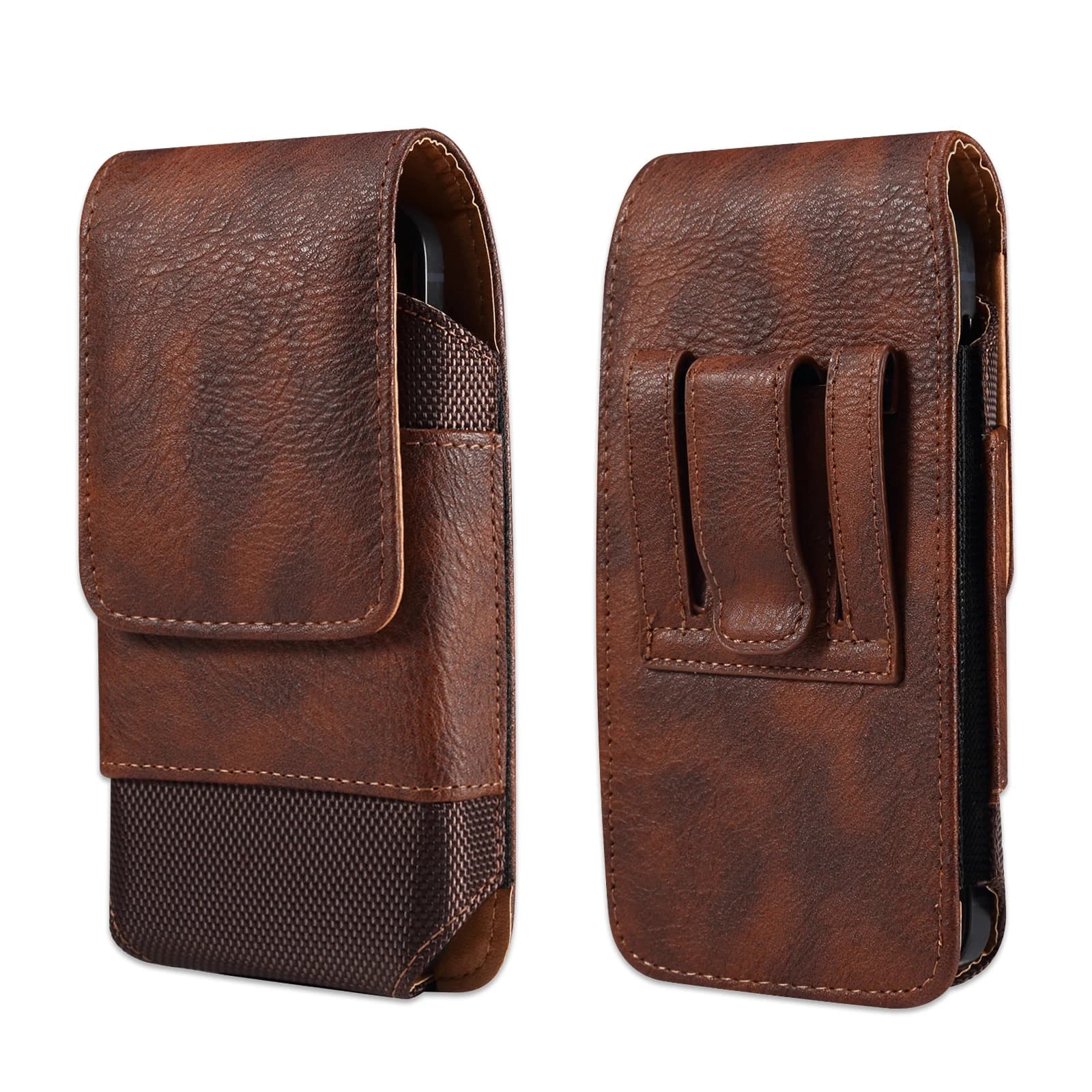 Marsupio universale da uomo in pelle Custodia con clip da cintura per cellulare per iPhone Samsung Galaxy Xiaomi Redmi Poco Oppo 7 Pro Custodia per fondina