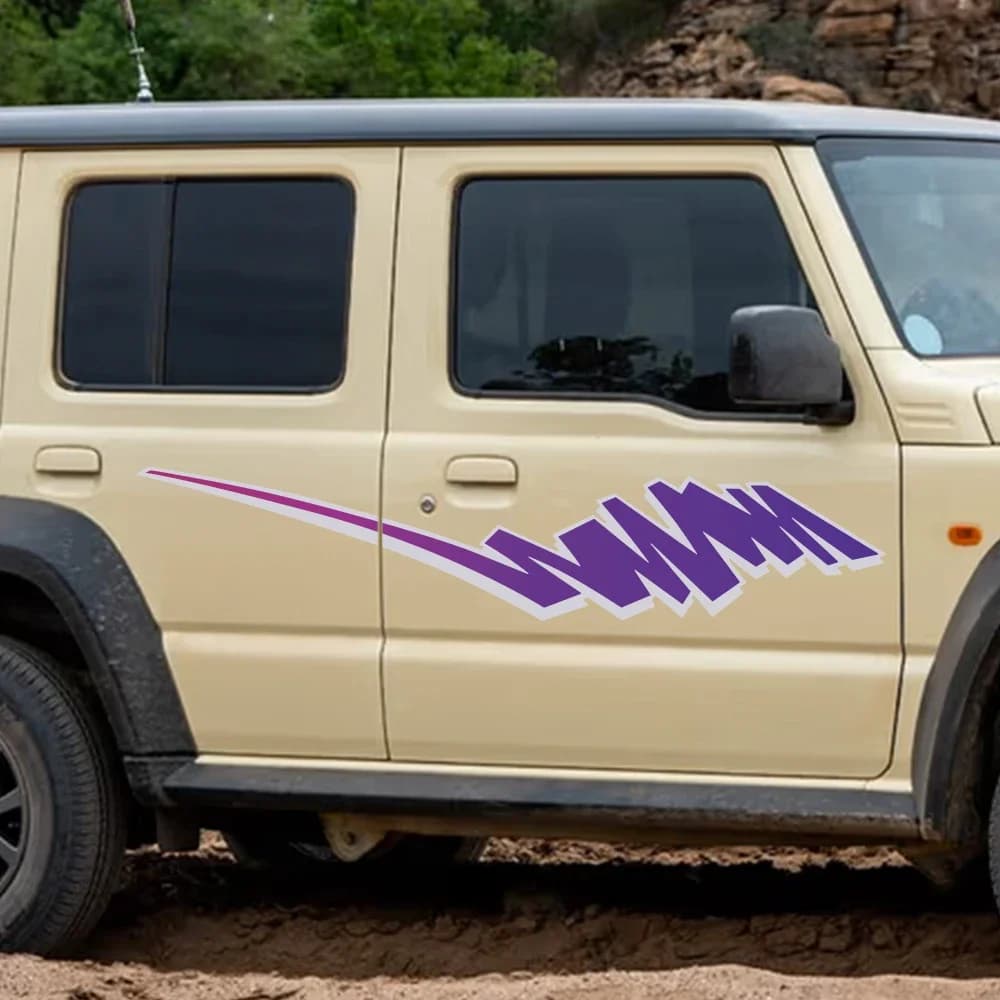 Adesivi per auto Per SUZUKI JIMNY XL WAGON JC74 4 Porte 2023-24 Auto Porta Laterale Decal Kit Pellicola Del Vinile Impermeabile Accessori Auto