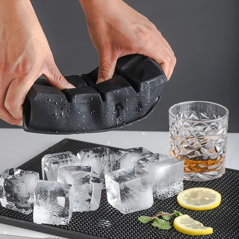 15 stampi quadrati per cubetti di ghiaccio con silicone, gelato a rilascio facile, bevande estive fatte in casa, raffreddamento, utensili da cucina e bar