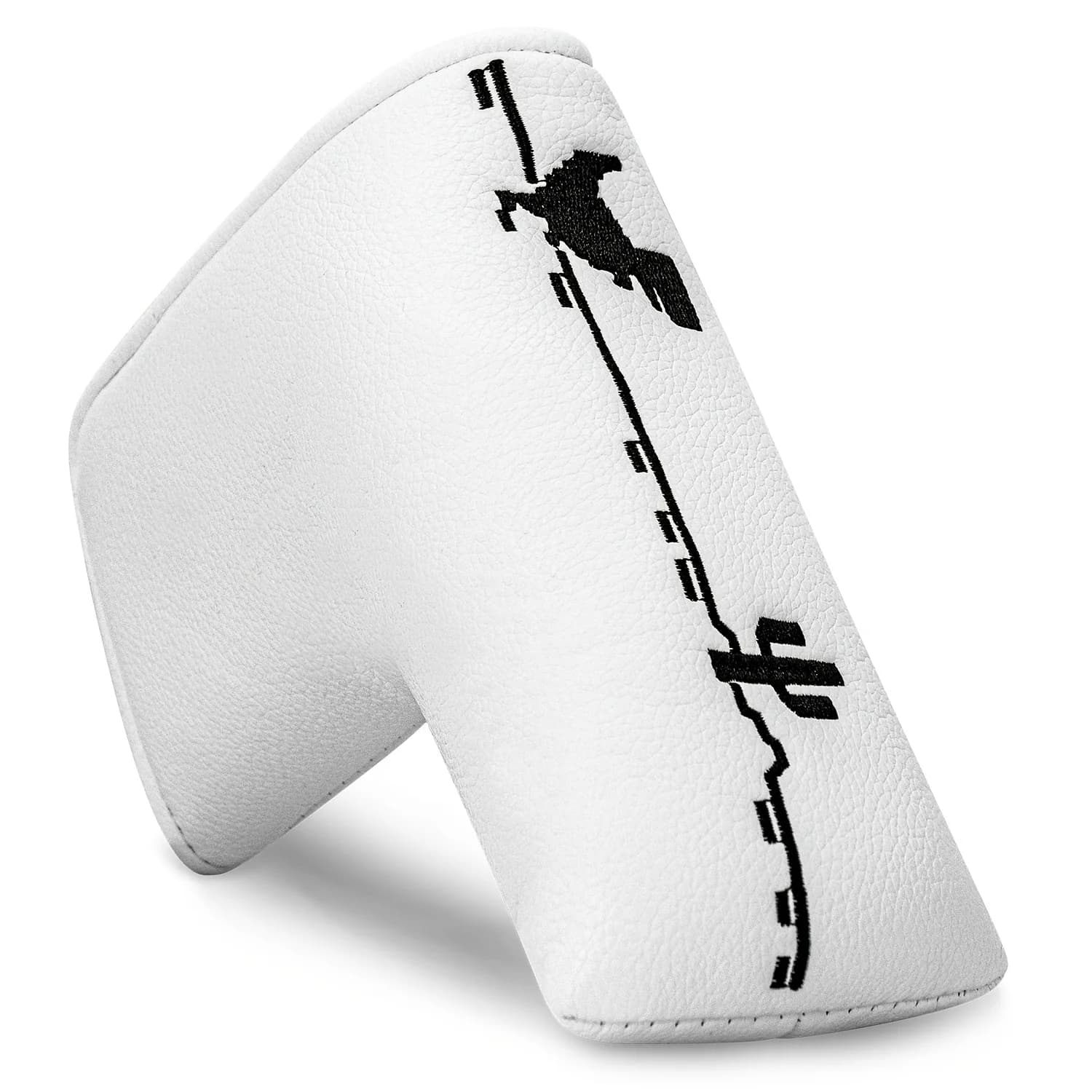 Dinosaur & Crossbones Golf Putter Cover - Compatible for Blade Heads, Soft Lining Closure Headcover, Durable Golf Club Accessory