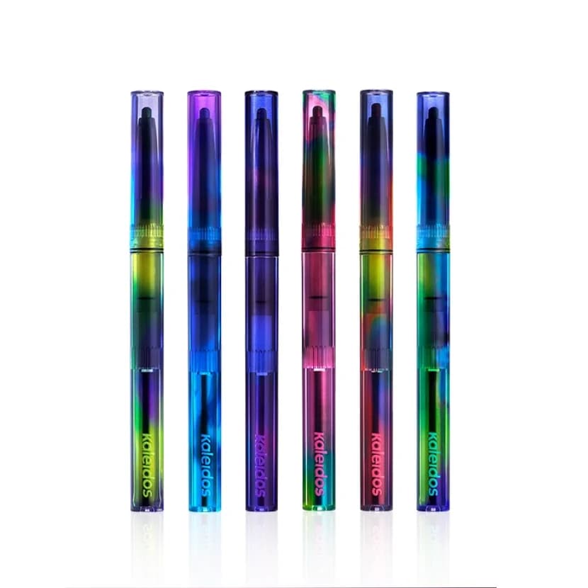Kaleidos Eyeliner Gel Pencil 6 Pcs Waterproof Chameleon Long Wear Glitter Metallic Eye Pen High Pigment Eye Shadow Stamp