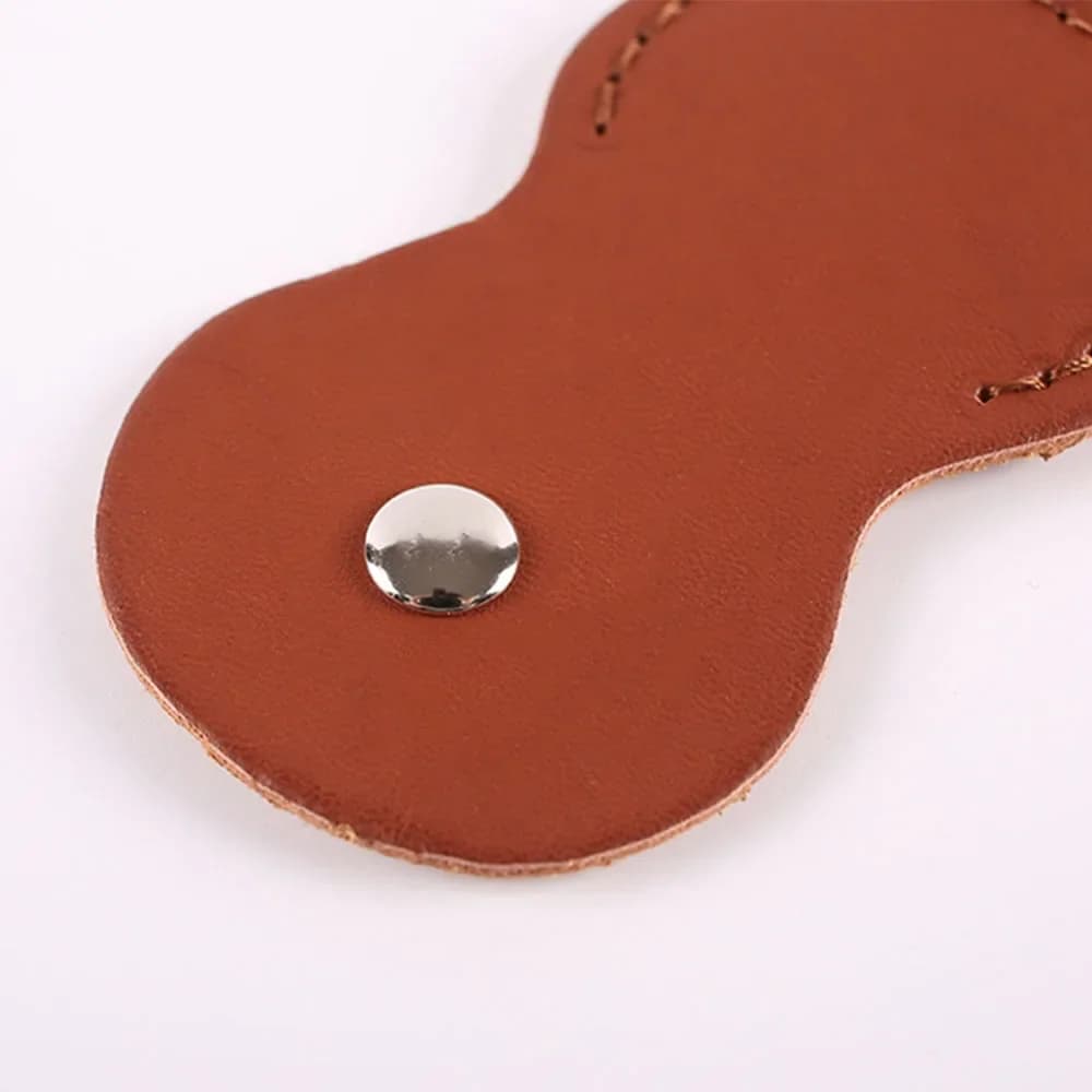 Portachiavi universale per musicista, custodia compatta per plettro/capo in pelle PU per plettri per chitarra, basso, mandolino