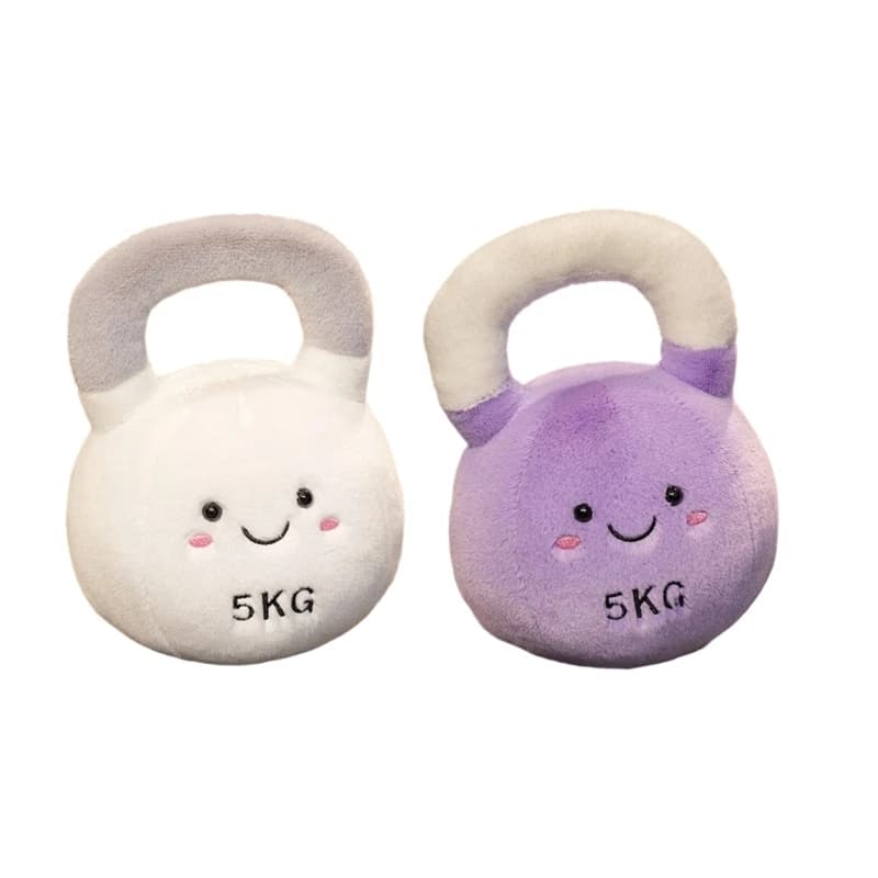76HF Gym Themed Stuffed Kettlebell Infant Toy Soft Doll For Babies Boys Girls