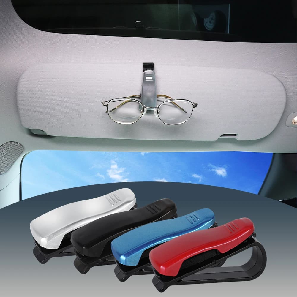 2PCS Car Sun Visor Glasses Box Sunglasses Clip Card Ticket Holder Fastener Pen Case Eyeglasses Clips Accessory For Tesla M3/Y/YL