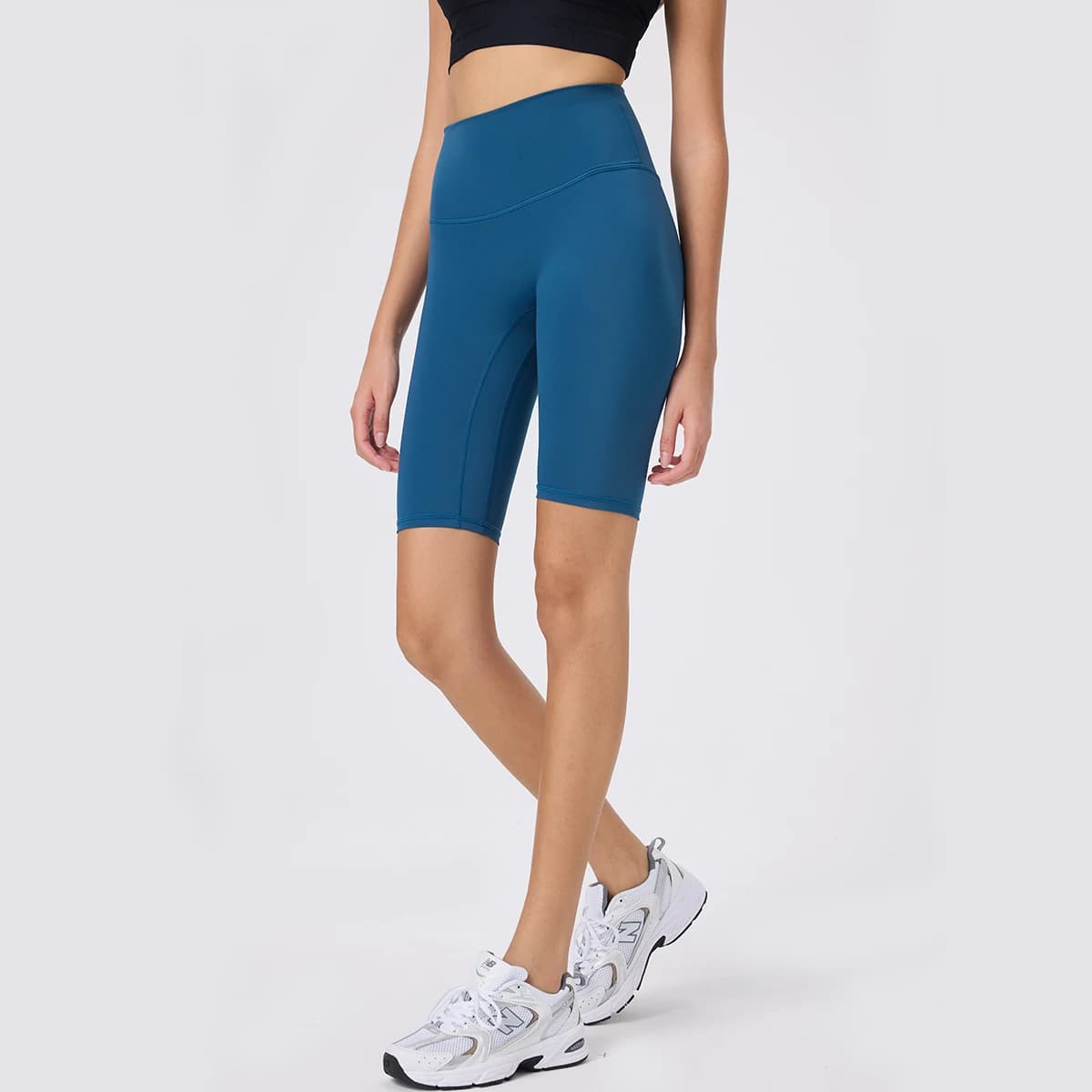 Donna a vita alta in spandex atletico yoga corsa breve impatto allenamento sportivo bici leggings sexy pallavolo pantaloni caldi tasche