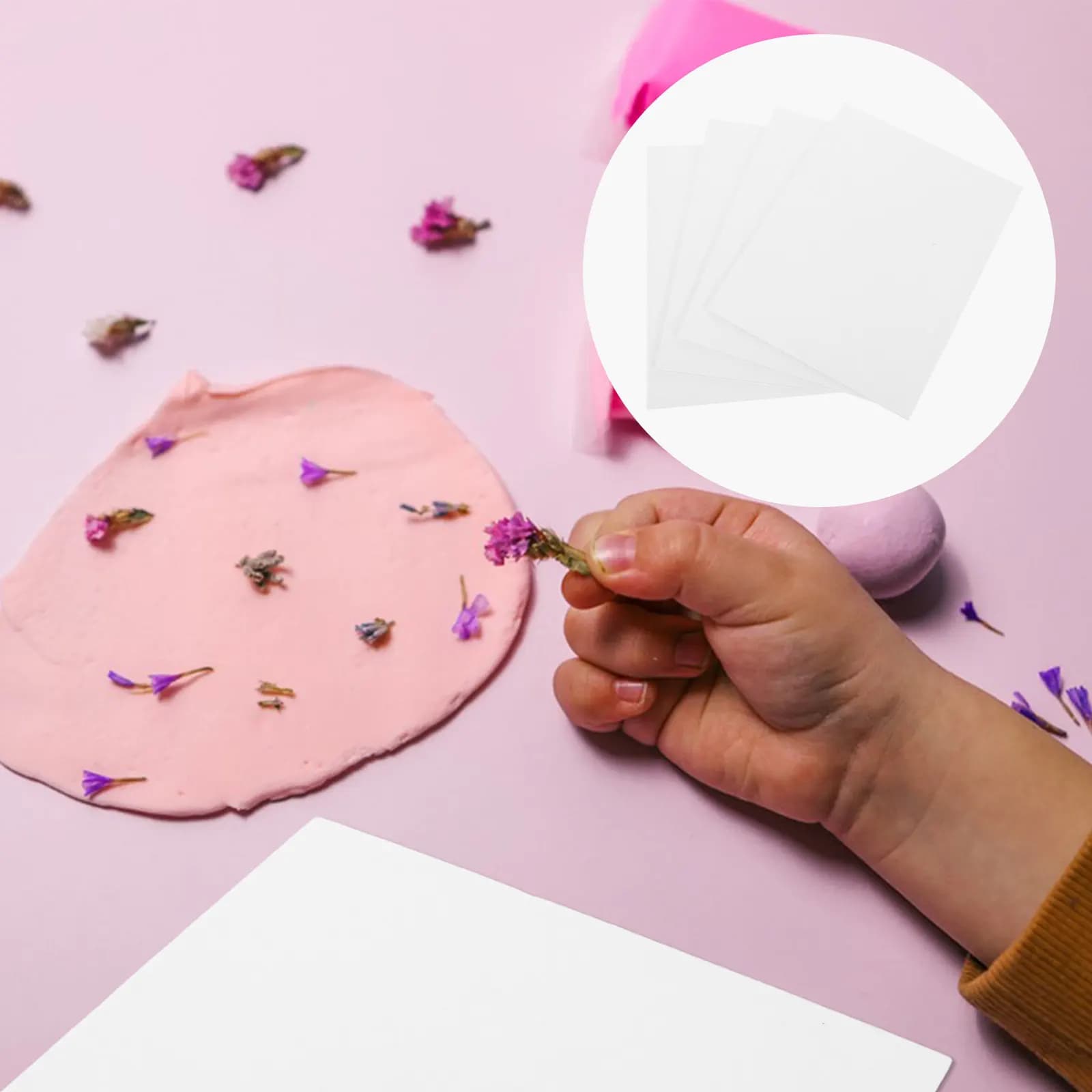 Kit Fai-da-Te per Pressare Fiori, 4 Fogli Assorbenti ad Asciugatura Rapida per Creare Opere Artistiche con Fiori Secchi, Foglie e Frutti