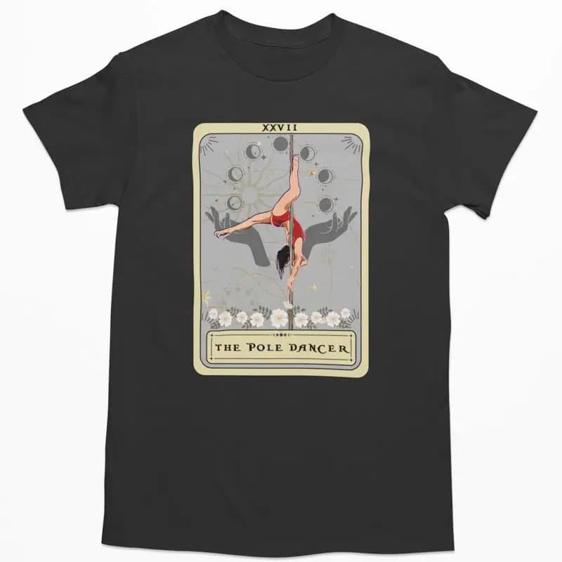 Ballerino della maglietta della carta dei tarocchi di pole dance