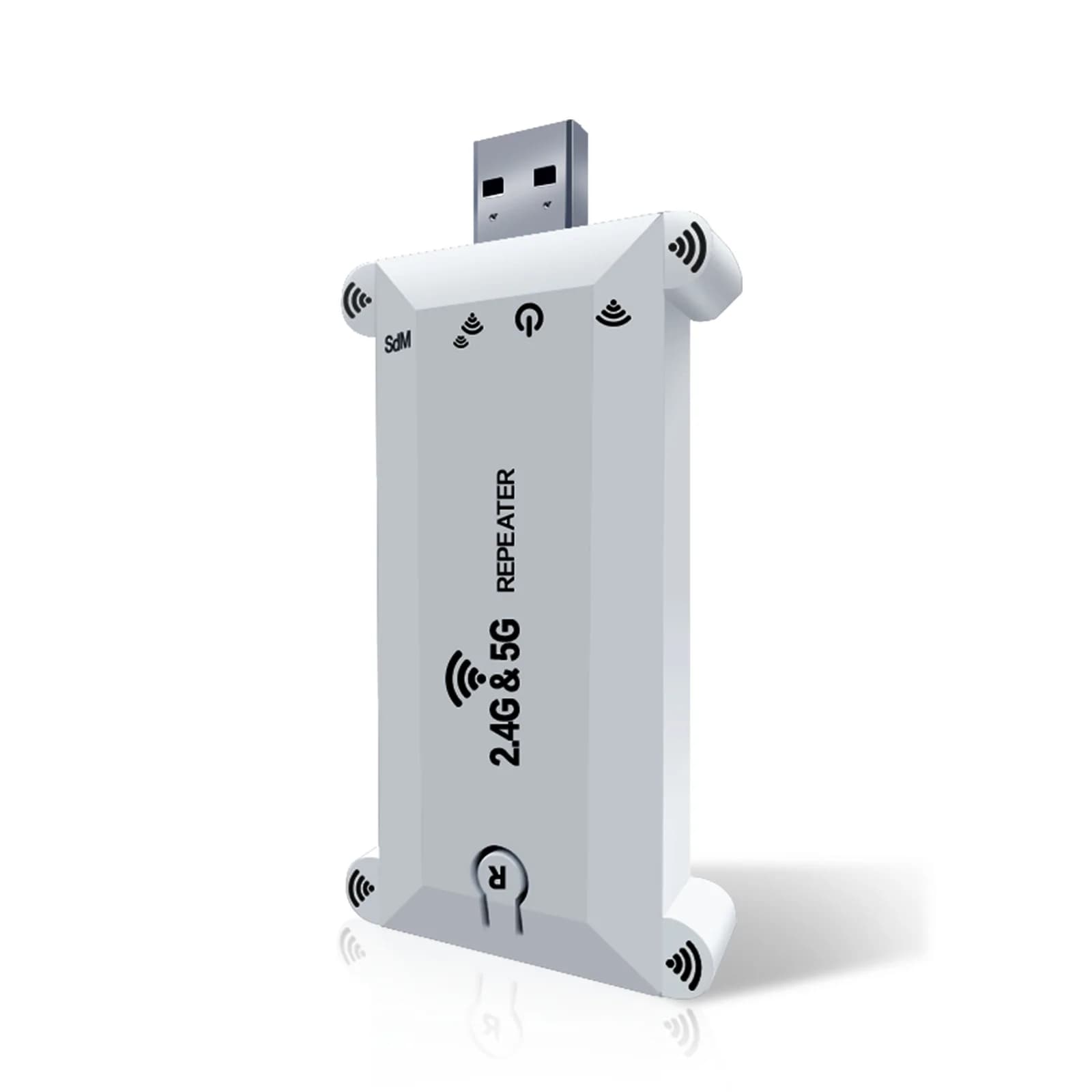 Ripetitore Wi-Fi USB 1200Mbps Ripetitore Wifi Ripetitore wireless Rete Wifi Gamma Espansore Ripetitore amplificatore Wifi
