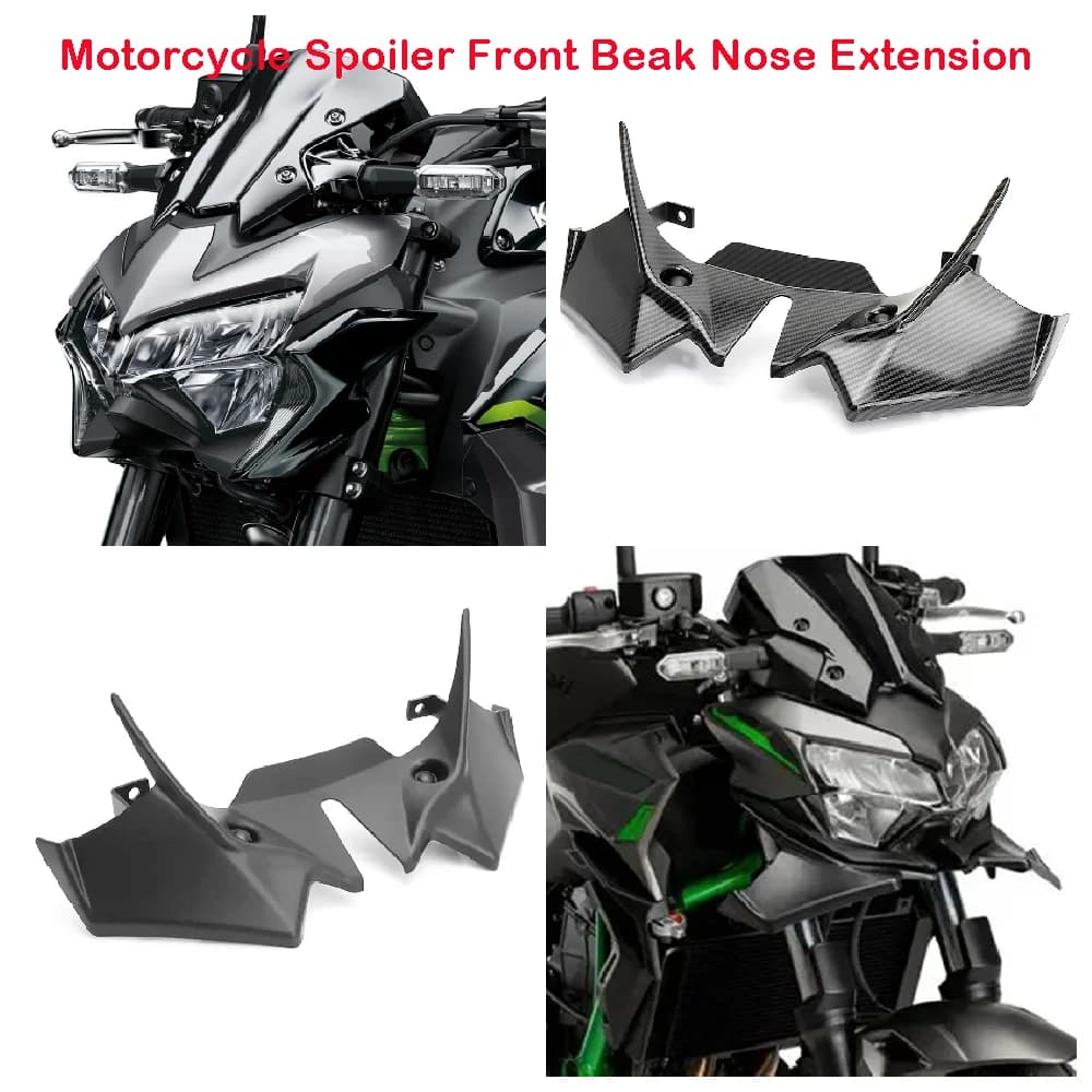 Adatto per Kawasaki Z650 ABS 2021 2022 2023 2024 2025, Prolunga Frontale Aerodinamica per Moto, Spoiler a Cono per Forza di Pressione